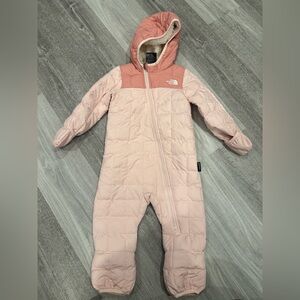The North Face Light Pink Thermal Infant Snowsuit